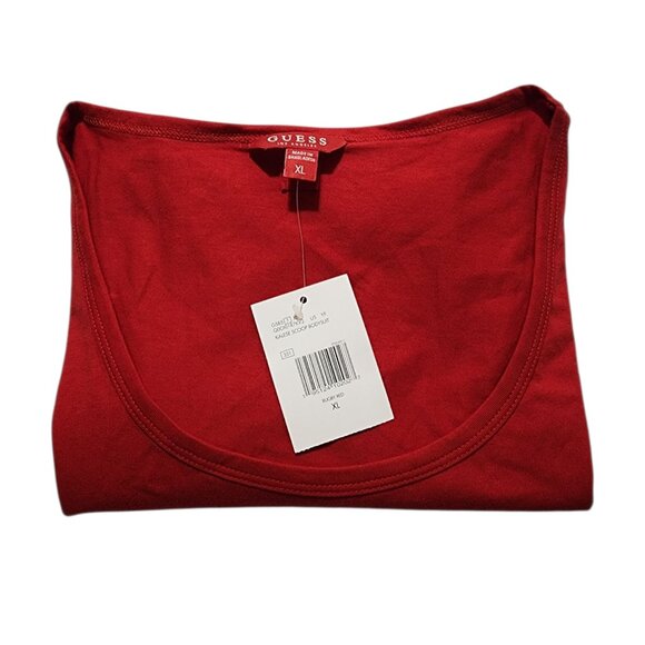 Guess Women's Long Sleeve Bodysuit - Stretch, Soft, Versatile Tops Red Size XL - Picture 9 of 9